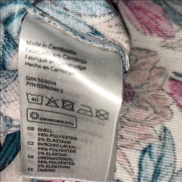 H&M Sleeveless Mini Round Neck Flowers Pattern Dress Size XS - Picture 3 of 6